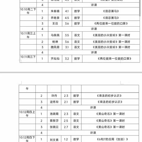 同课中碰撞，异构中精彩----单县南城明德小学教研月活动