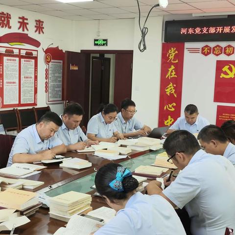 河东党支部组织开展学习贯彻习近平新时代中国特色社会主义思想主题教育集中学习和党员大会