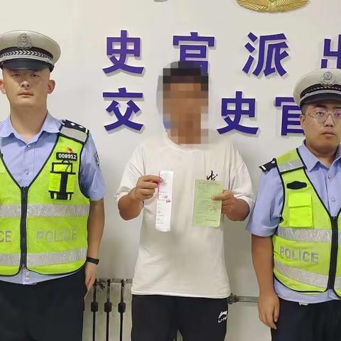 [夏季治安打击整治]史官中队迅速查获一起饮酒驾驶机动车违法行为