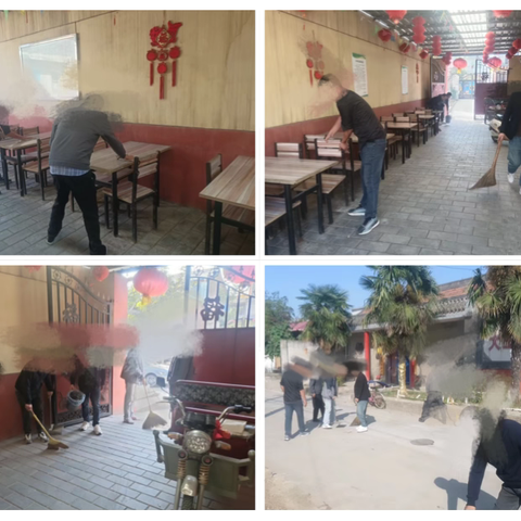 大王司法所组织社区矫正对象公益劳动打扫敬老院