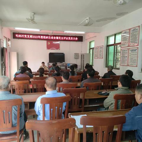 毛纳村党支部召开2023年度专题组织生活会