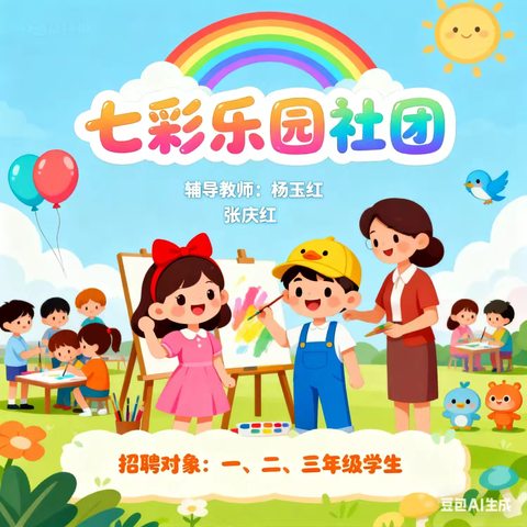 七彩乐园社团：画出你的快乐时光！