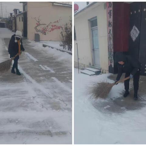 铲冰扫雪在行动，寒冬服务暖人心