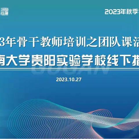 聚焦跨学科思维，助推多学科融合——西南大学贵阳实验学校开展骨干教师“团队课”活动