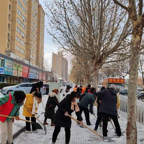 铲雪除冰 情暖寒冬——太西街道府秀社区