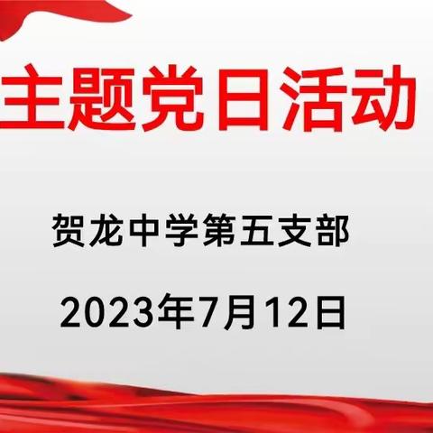 心有榜样，行有方向——贺龙中学第五支部举行主题党日活动