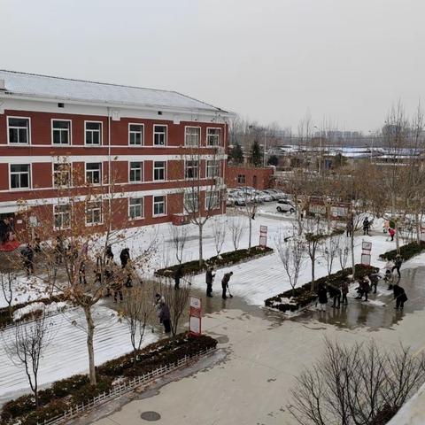 【家校共育】温情融积雪 爱意满校园———南京路明德小学家校携手锄雪活动