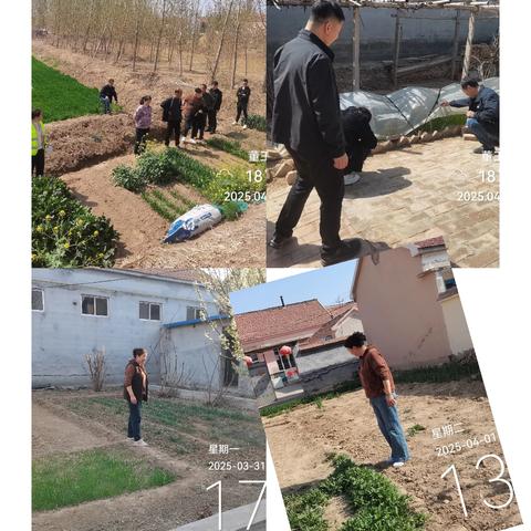 网格员在村内走访巡查