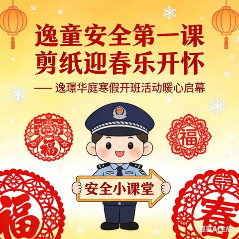 逸童安全第一课 剪纸迎春乐开怀