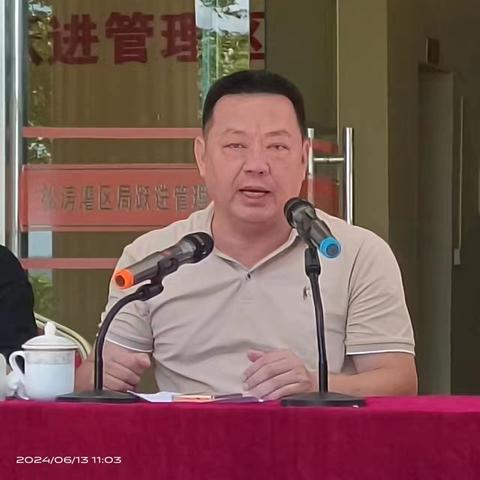 松涛灌区分局党委副书记万俊副局长一行莅临跃进管理区检查指导工作