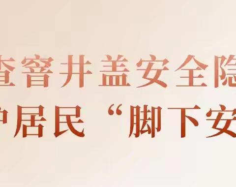 细柳街道尚锦社区开展井盖安全隐患专项排查整改工作