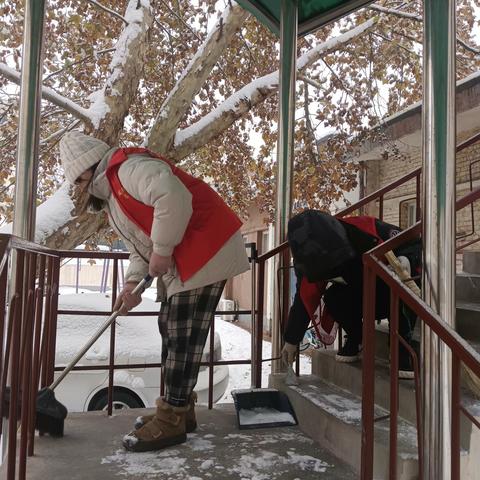 谊安社区组织扫雪活动