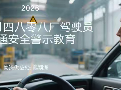 2026年6月四八零八工厂驾驶员交通安全警示教育