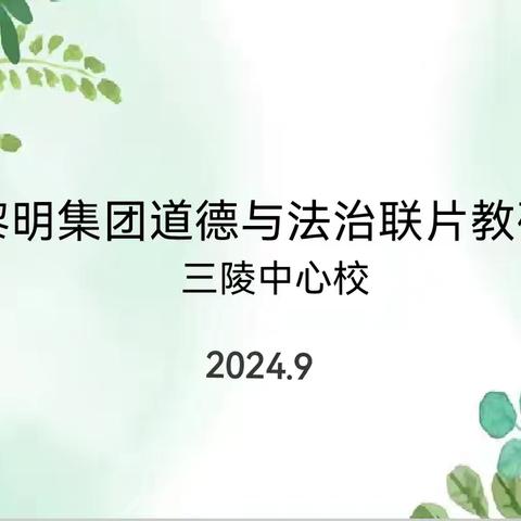 【黎明集团化办学】聚焦课程理念  落实核心素养——黎明教育集团开展道德与法治连联片教研