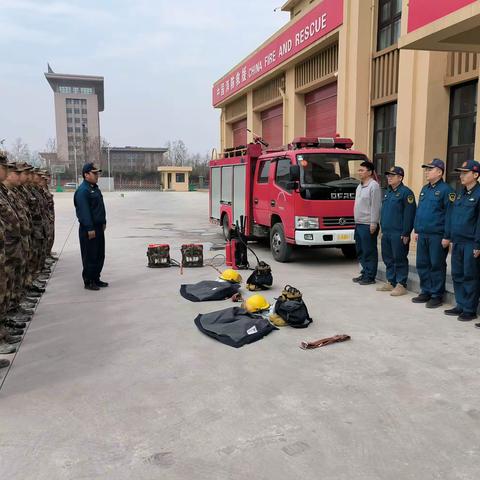 走进消防站，感受消防情——北山口镇基干民兵参观消防站研学活动