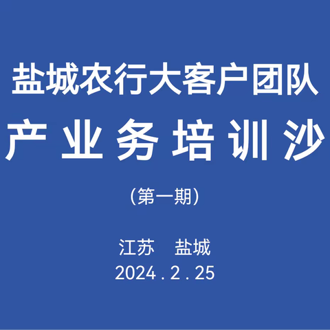 盐城农行大客户团队 资产业务培训沙龙