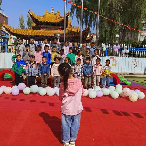 中宁县天仁幸福城幼儿园“红歌颂祖国，童心齐绽放”喜迎国庆唱红歌主题活动