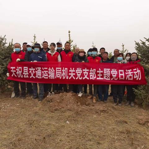 天祝县交通运输局积极开展春季义务植树活动