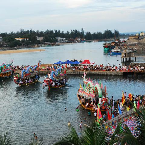 临高新盈龙昆村龙舟赛的微变