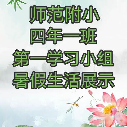 鸡西市师范附小 四年一班 第一学习小组 暑假生活展示