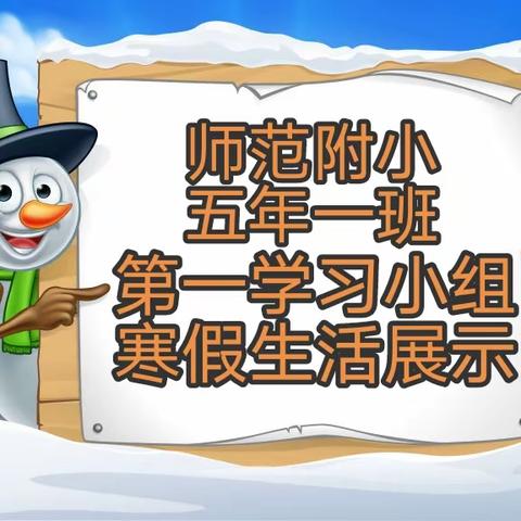 鸡西市师范附属小学校 五年一班 第一学习小组 寒假生活展示