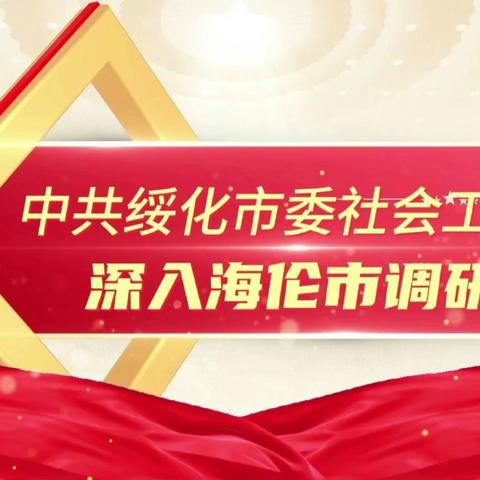 绥化市委社会工作部领导莅临海伦开展考察调研