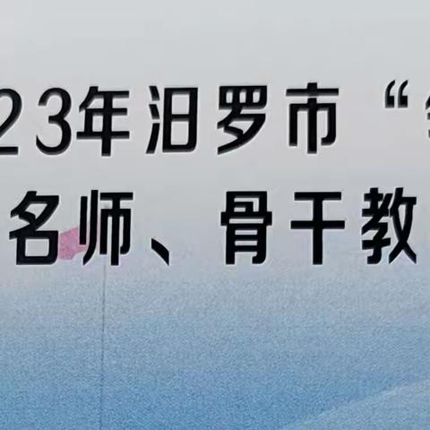 欲穷千里目，更上一层楼一一一 记2023年汨罗市“领雁工程”初中数学名师、骨干教师研修第四天