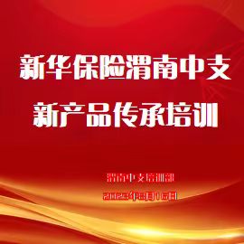 渭南中支8月新产品传承培训简报