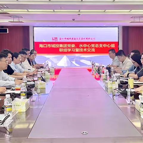 党建引领汇力 技术赋能创新—— ‍‍海口市城投集团党委、南方水中心党总支中心组开展联组学习和技术交流