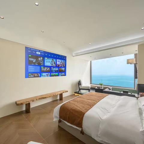 Seafog思弗民宿.隐南 法式简约风海景大床房带浴缸 （2栋10楼1003）