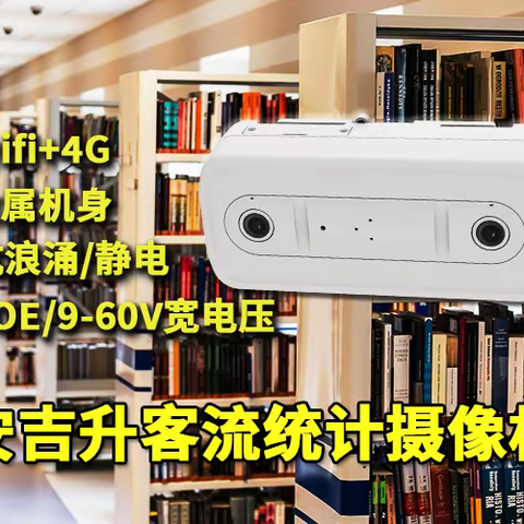 安吉升垂直双目客流摄像机终端「智能双目人数计数器哪家精确」