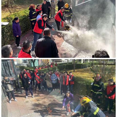 “共筑社区防火墙 共建生命安全网”———紫金街道八一社区开展消防安全演练活动