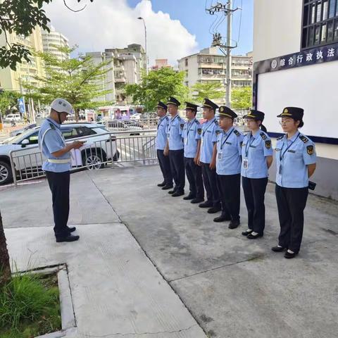 10月2日海口市综合行政执法局美兰分局巡查机动行政执法大队督察工作汇报