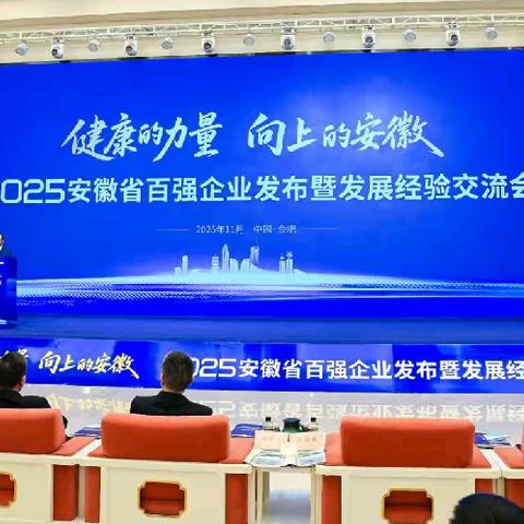2025安徽百强企业发布会暨发展经验交流会