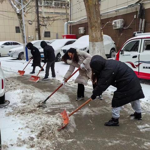 【东关街道】历园新村社区——清雪暖人心  为民扫出平安路