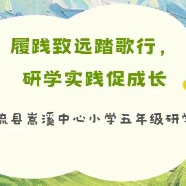 履践致远踏歌行，研学实践促成长——清流县嵩溪中心小学五年级参加第20期研学活动