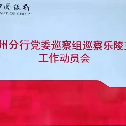 德州分行党委巡察组召开巡察乐陵支行工作动员会