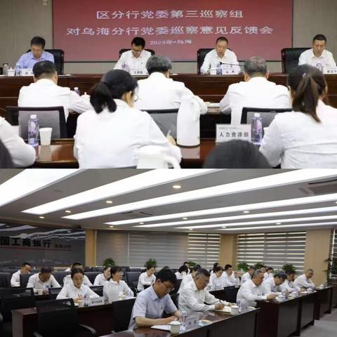 乌海分行召开区分行党委巡察意见反馈会议