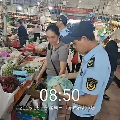 感城镇开展农贸市场禁塑巡查工作