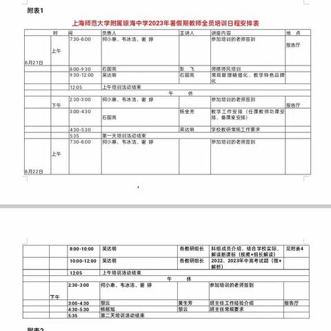 共研共美 众行致远——2023年暑期上师大琼海附中政治组教研培训活动总结