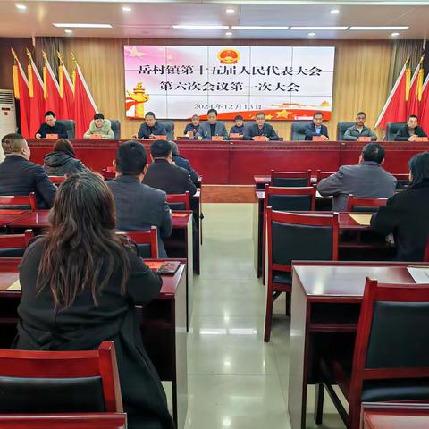 岳村镇第十五届人民代表大会第六次会议胜利召开