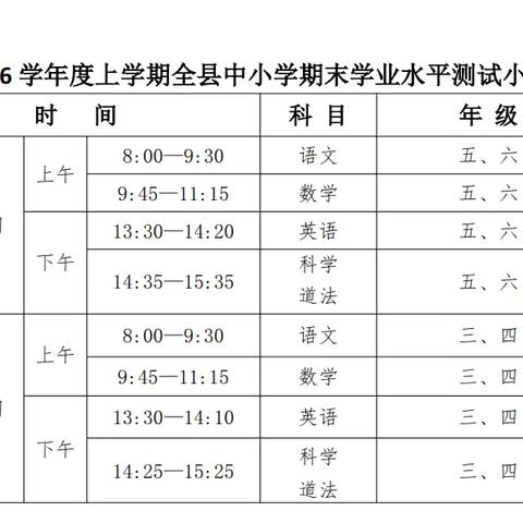 关于期末考试安排及寒假安全教育的一封信