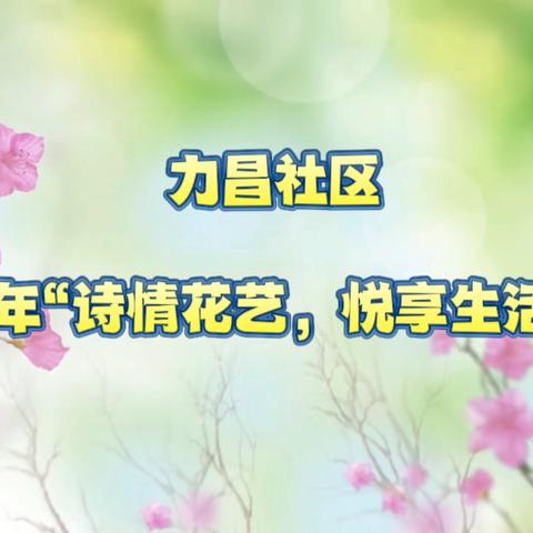 力昌社区2024年“诗情花艺，悦享生活”项目活动