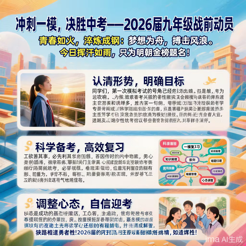 砺剑一模，决胜中考——禹州市古城镇中心学校九一团队禹州一模战前总动员