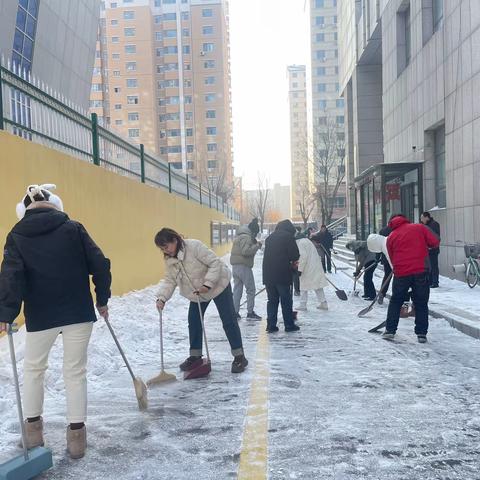 清除积雪 保障安全——宣化区文化馆在行动