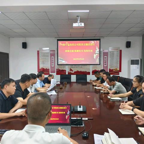 冲锋在前 挺膺担当 发挥作用——洛宁县农投公司积极开展2025年8月党员主题活动日