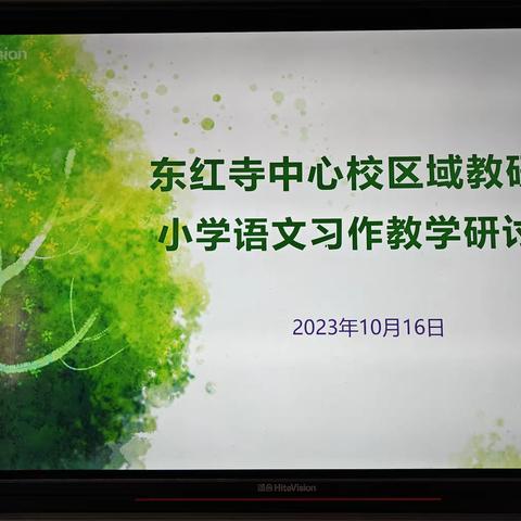 习作教学溢芬芳 潜心教研促成长——东红寺中心校小学语文习作教学研讨活动