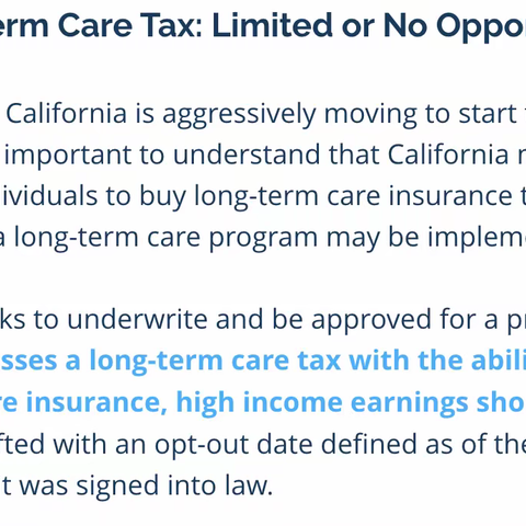 加州长期护理税是什么？W2该如何应对？如何免税且能享受更好福利？