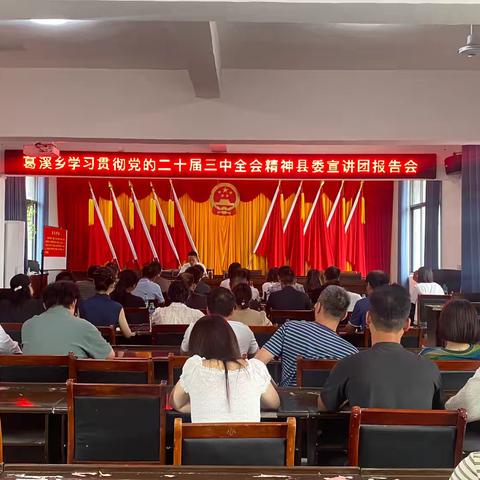 葛溪乡召开学习贯彻党的二十届三中全会精神县委宣讲团报告会