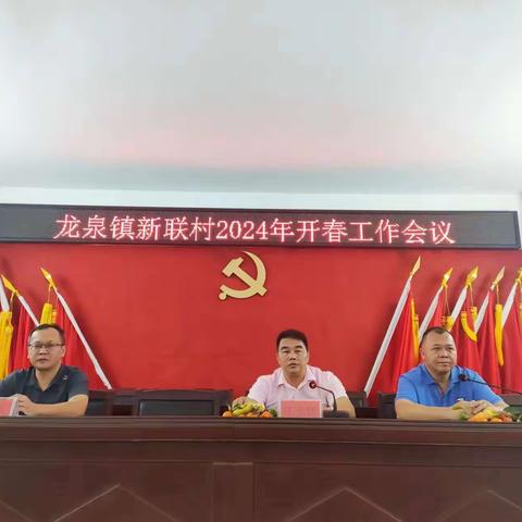 龙泉镇新联村召开2024年开春工作会议